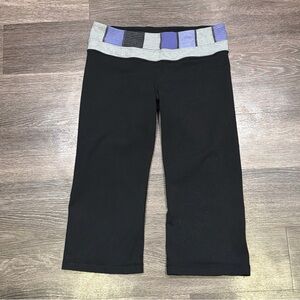 Lululemon Capri Leggings Black Yoga Workout Women’s 8